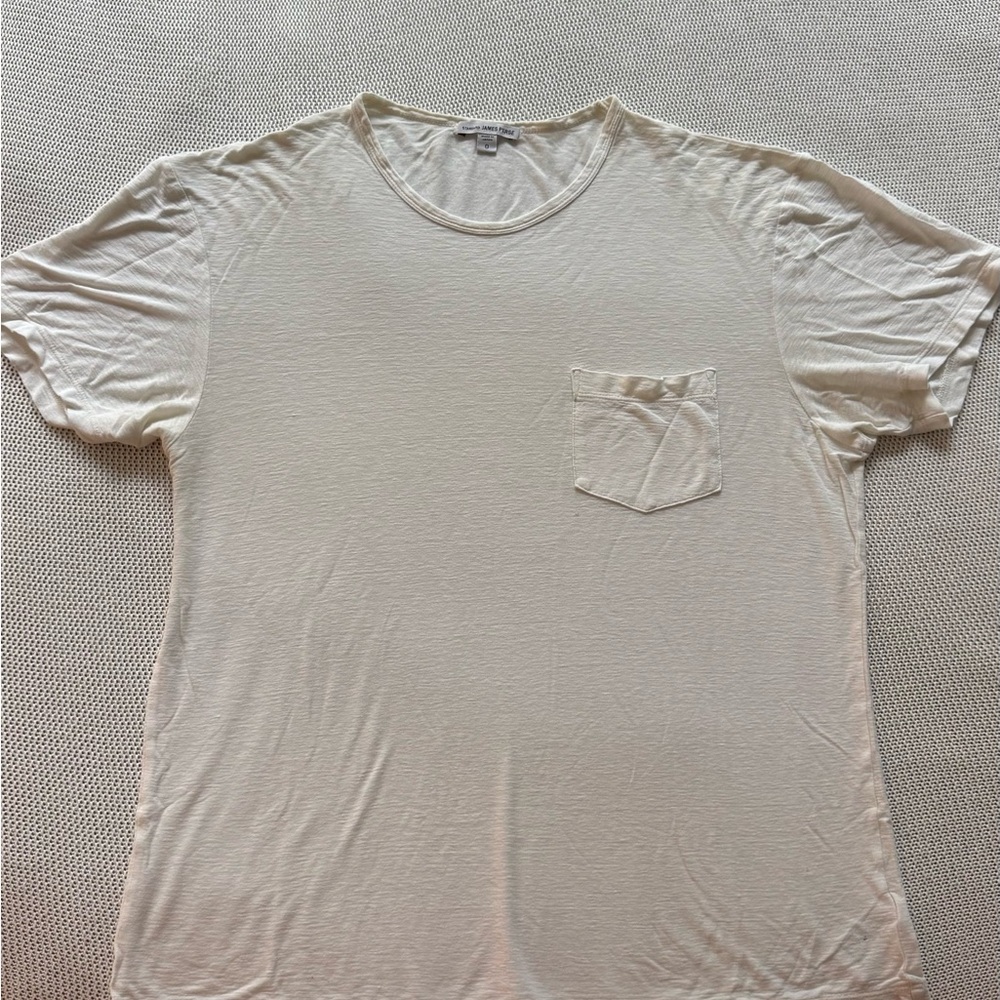 James Perse White Short Sleeve Tee